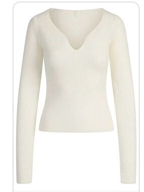 SKIMS Sweater Knit Long Sleeve Top Ivory Size Small